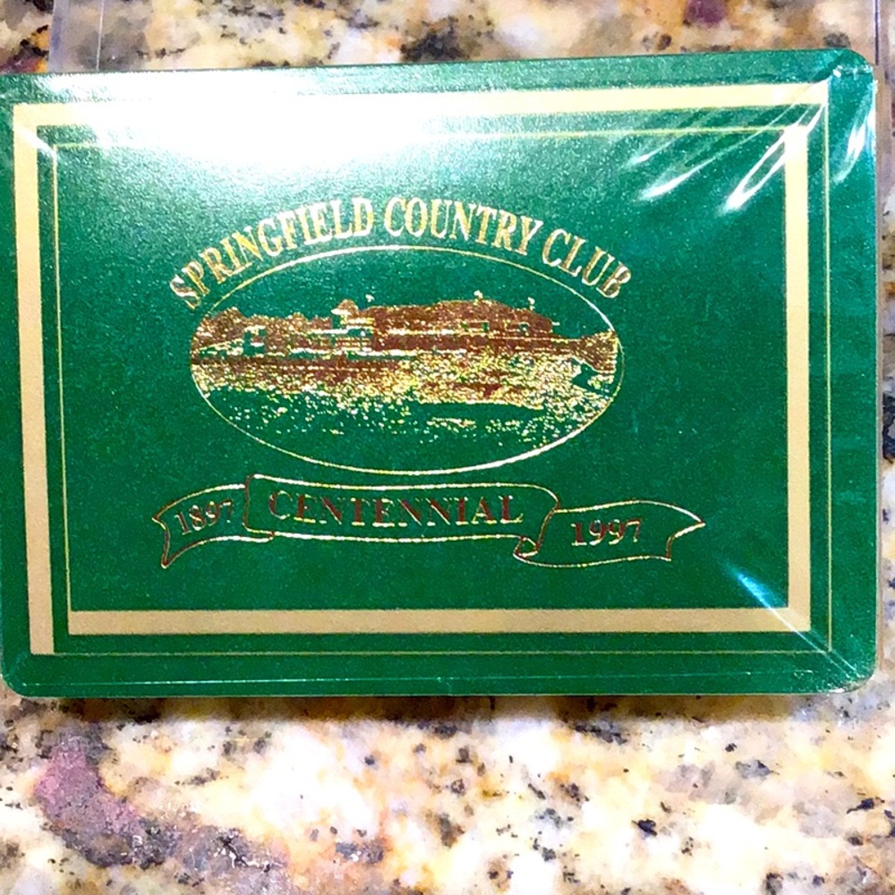 NWT Springfield Country Club playing cards centennial